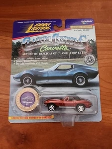 Johnny Lightning Autentico Classico Personalizzato Rosso Corvette Roadster - Foto 1 di 5