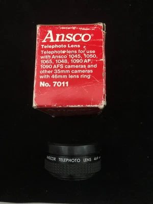 Vintage Ansco NO. LENTE TELEOBJETIVO 7011 Foto 1 de 2