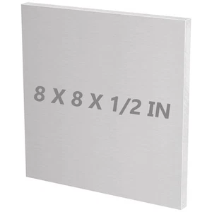 6061 T651 Aluminum Sheet Metal 8" x 8" x 1/2"(12.7MM) Inch Flat Plain Aluminu... - Picture 1 of 7