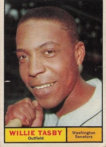 1961 Topps #458 Willie Tasby, angoli in ottime condizioni - Foto 1 di 2