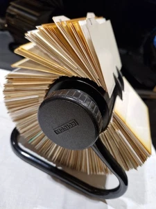 Vintage Rolodex Schwarz Rollkartei - Rotary Card File 1980s - mit neuen Karten.. - Bild 1 von 8