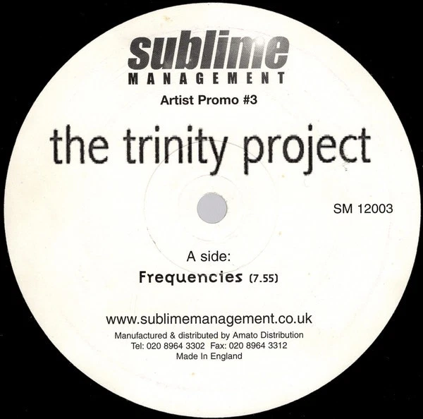 The Trinity Project - Frequencies / Mindgate - UK 12" Vinyl - 2001 - Sublime ... - Image 1 of 1