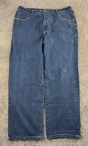 5ive Jungle & Co Jeans Uomo 40 (Adatto 36x31) Baggy Gamba Larga Y2K Ricamato - Foto 1 di 13