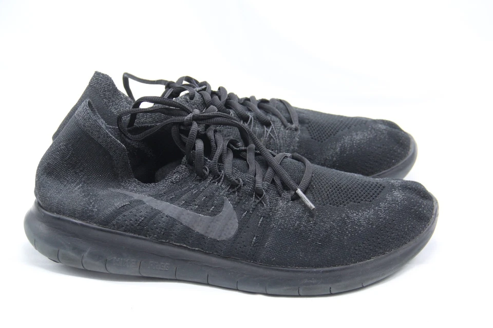 Nike Free RN Flyknit Running Shoes Men’s Size 12 Black Anthracite 880843-010 - Image 1 of 4