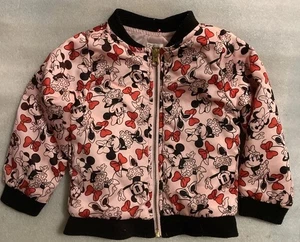 Giacca Bomber Disney Tutu Couture Collezione Setosa Minnie Mouse Rosa Zip 3T - Foto 1 di 2