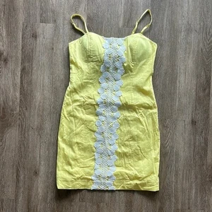 Lilly Pulitzer Watch Hill gelbes Shelli Stretch Kleid - Bild 1 von 6