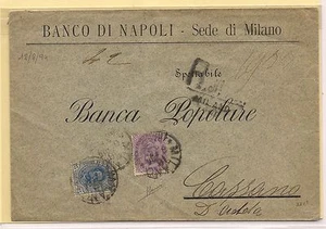 18.08.1894 Raccomandata da Milano per Cassano d'Adda - Bild 1 von 1