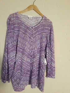 Kate Hill Neu mit Etikett Damen Pullover Strickjacke lila weiß lavendel Gr. 3xl - Bild 1 von 6