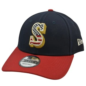 Seattle Mariners New Era 9FORTY MLB Baseball July 4th Patriotic Adjustable Hat - Picture 1 of 7