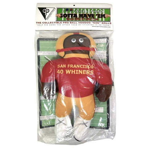 Gotta Have 'Em Sports SAN FRANCISCO 40 WHINERS 49ers Parody Plush VooDoo Doll Cover