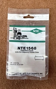 NOS NEW NTE Electronics NTE1568 IC, VCR-FG Freq Divider/Amp (ECG1568) 1 Pack - Picture 1 of 1