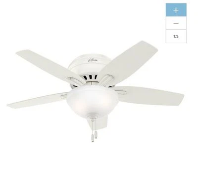 NEW 42 In Vintage Antique Electric Indoor White Speed Light Ceiling Fan 5 Blades - Image 1 of 4