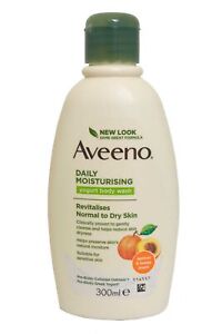 Aveeno Daily Moisturising Yogurt Body Wash 300ml Apricot Honey Normal Dry