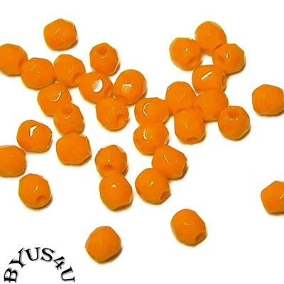 ЧЕШСКИЕ СТЕКЛЯННЫЕ БУСИНЫ PRECIOSA КРУГЛЫЕ ГРАНЕНЫЕ 3 мм СРЕДНИЕ ОРАНЖЕВЫЕ НЕПРОЗРАЧНЫЕ 100 шт. нити - Изображение 1 из 2