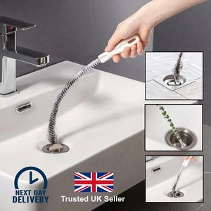 SINK UNBLOCKER TOOL DRAIN UNBLOCKER BATH SHOWER SNAKE CLEANER HAIR REMOVER TOOL - Picture 1 of 6