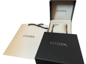 brandneu Citizen leer schwarz Präsentationsuhr Geschenkbox und Kissen mit Tasche - Bild 1 von 2