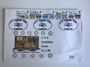 GB QEII 1980 TPO Exhibition Crewe Official Dawn FDC Cat £50 - Picture 1 of 3