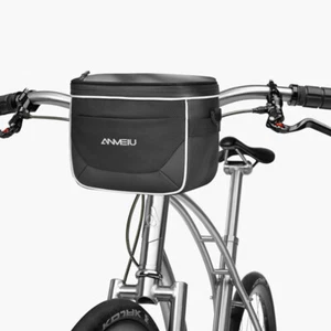 Anmeilu Bike Handlebar Bag Bicycle Storage Bag with Removable Shoulder Strap - Picture 1 of 12