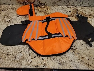 Orange Reflective Winged Dog Safety Swim Life Vest -  Dog Pet Size Large  - Image 1 of 4