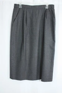Vintage David Brooks grau 100 % Wolle gefüttert Rock gerade lang Maxi bescheiden Gr. 12 - Bild 1 von 6