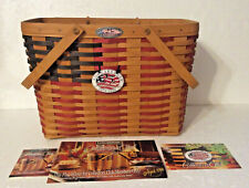 Longaberger Magazine Flag Basket 25th Anniversary Collectors Club signed by 6 