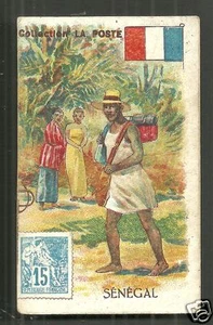 Sello de bandera de cartero de Senegal mapa de África aprox. 1899 - Imagen 1 de 2