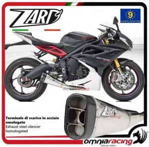 Zard exhaust steel silencer homologated for Triumph Daytona 675 2013>2016 - Picture 1 of 5