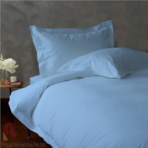 1000 TC EGYPTIAN COTTON BEDDING COLLECTION 3 PCs DUVET COVER IN SKY BLUE COLOR