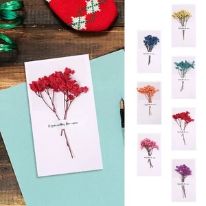 Christmas Charm Dried Flower Greeting Card Festive Design Natural Holiday - Picture 1 of 45