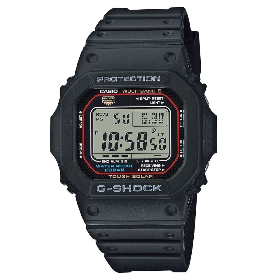 Casio G-Shock GW-M5610U-1ER 43mm Schwarzes Harz Gehäuse mit Schwarzem Harzarmband Armbanduhr für Herren