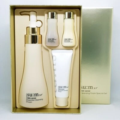 SU:M37 Skin Saver Esencial Espuma Limpiadora Set Especial 4 Artículos Limpiador K-Beauty Foto 1 de 4