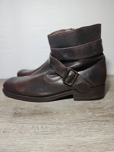 Men's Bertie Zip Up Brown Leather Chelsea Boots US11.5 EU 45 - Picture 1 of 8