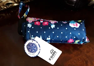 SUSINO BLUE FLORAL X BRELLA UMBRELLA NEW WITH TAG - Picture 1 of 6