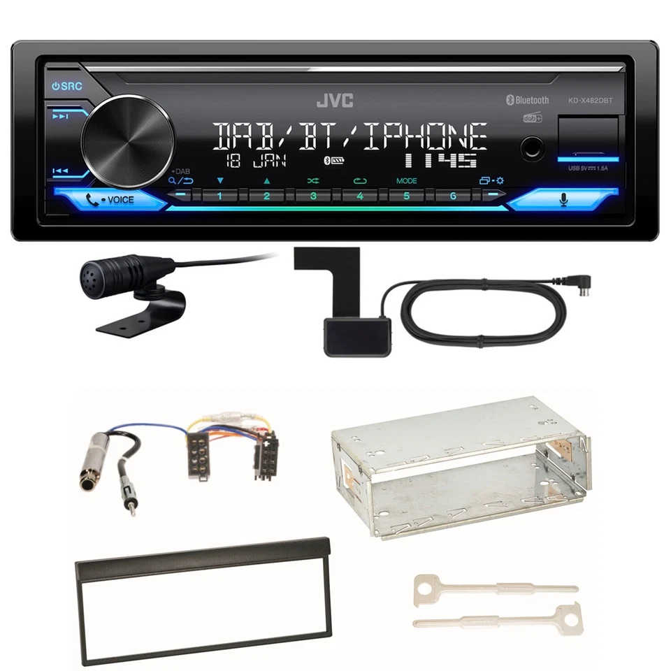 JVC KD-X482DBT Bluetooth Digitalradio USB Einbauset für Skoda Fabia 6Y - Bild 1 von 1