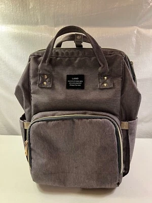 LAND Mommy and Baby Diaper Bag Backpack Chic Heather Gray - Image 1 of 4