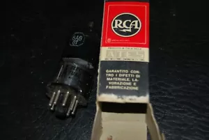6A8 GT VALVOLA RCA NOS NIB TUBE RADIO EPOCA A VALVOLE RCA METAL BASE - Foto 1 di 3