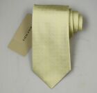 NEW Burberry YELLOW Check Mans 100% Silk Tie Authentic Italy Made 3.5" 0350101