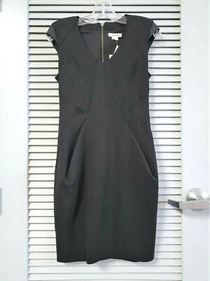 $500 Helmut Lang Vestido Hombro Acolchado Negro Talla 0 Foto 1 de 3