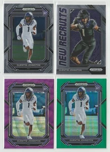 Lotto Rookie 2023 Quentin Johnston Panini Prizm Draft Picks / Purple Wave / Green - Foto 1 di 1