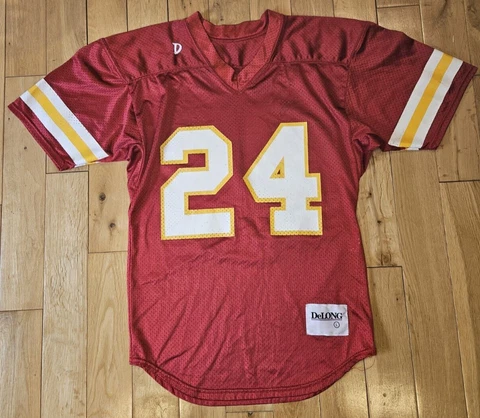 Vintage DeLong Football Jersey #24 Men's Large Washington Redskins Champ Bailey Cover