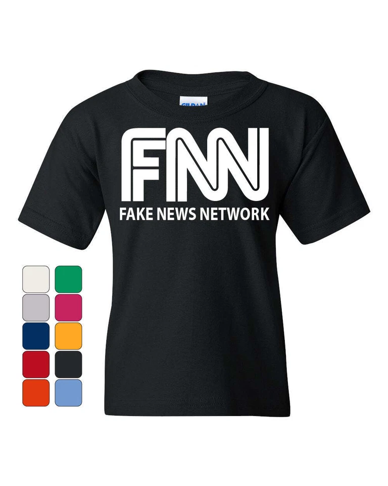 FNN Funny Parody Youth T-Shirt Fake News Trump President Tee Shirt - Image 1 of 1