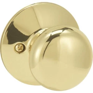 Schlage F170VPLY605 Plymouth Design Non-Turning Dummy Knob, Bright Brass - Picture 1 of 6