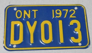 1972 Ontario Canada snowmobile license plate - Picture 1 of 1