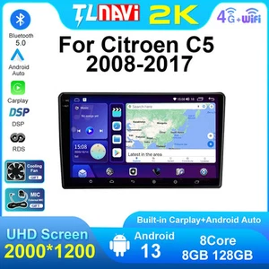 Android Auto Carplay For Citroen C4 C-Quatre 2004-2009 W/ 4G+WIFI GPS FM EQ DSP - Picture 1 of 32