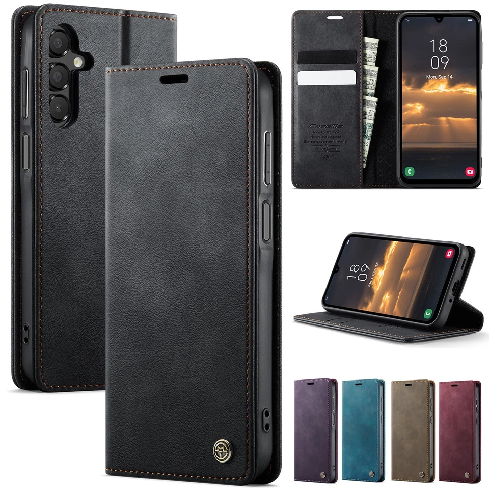 For Samsung Galaxy A15 A16 A25 A26 A35 A36 A56 Magnetic Leather Wallet Flip Case - Image 1 of 4