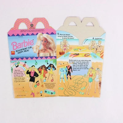 Винтажная коробка 1992 McDonald's Barbie Beachfront Fun Happy Meal - Изображение 1 из 4