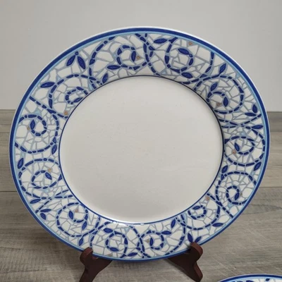 🌀 Platos de cena Pfaltzgraff Monaco 11" - Juego de 3 con pergamino de mosaico descontinuado Foto 1 de 4