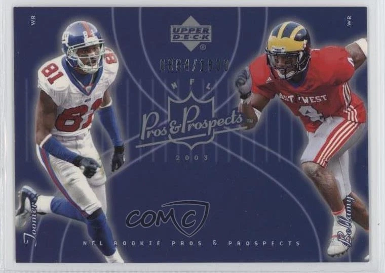 2003 Upper Deck Pros & Prospects /1800 Amani Toomer Ronald Bellamy Rookie RC - Image 1 of 2