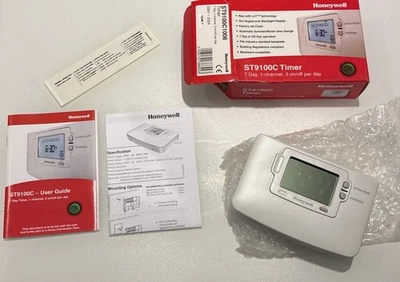 Honeywell ST9100C 1006 Timer Programmer 7 Day 1 Channel Heating Control VAT Inc - Image 1 of 4