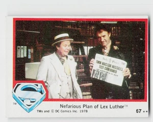 1978 Topps Superman: The Movie #67 Nefarious Plan of Lex Luthor - Picture 1 of 2